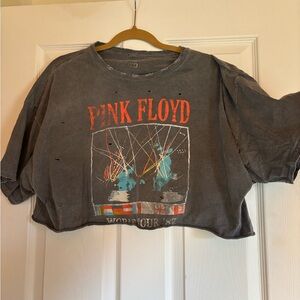 Pink Floyd Dark Gray/Black Cropped T-Shirt